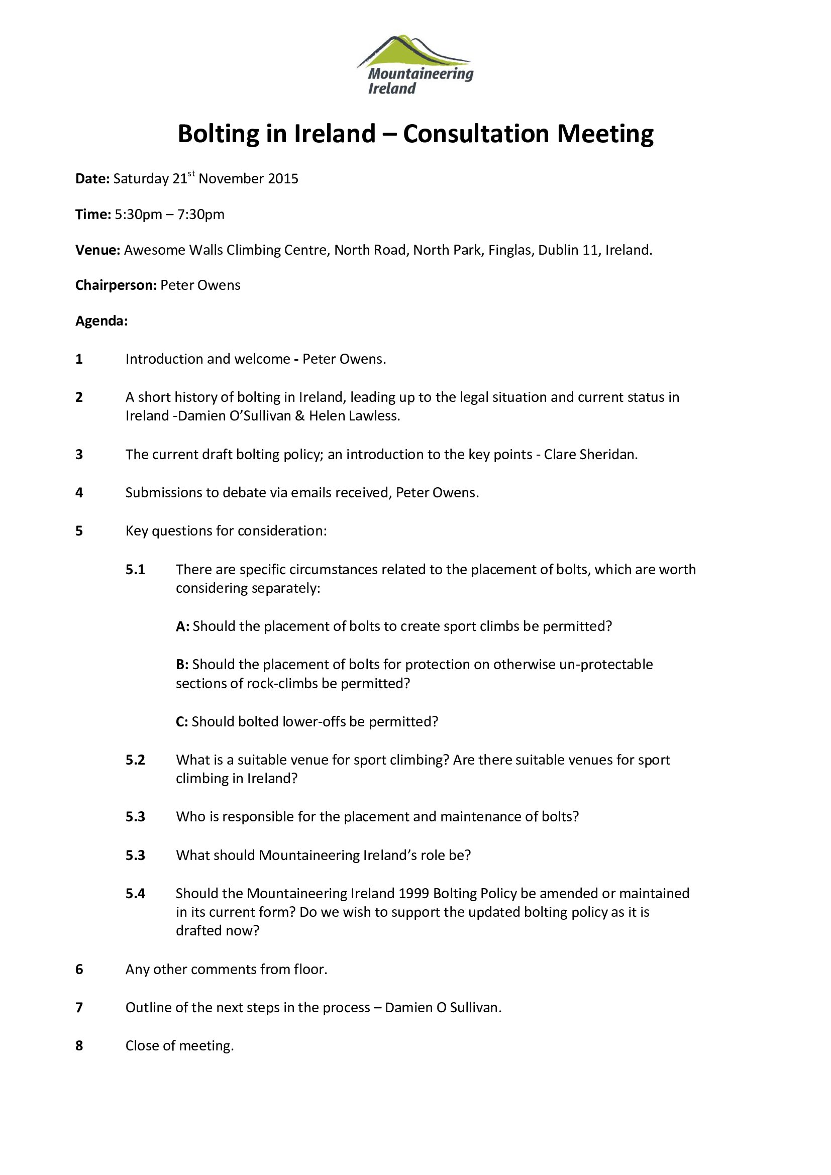 how to set a meeting agenda