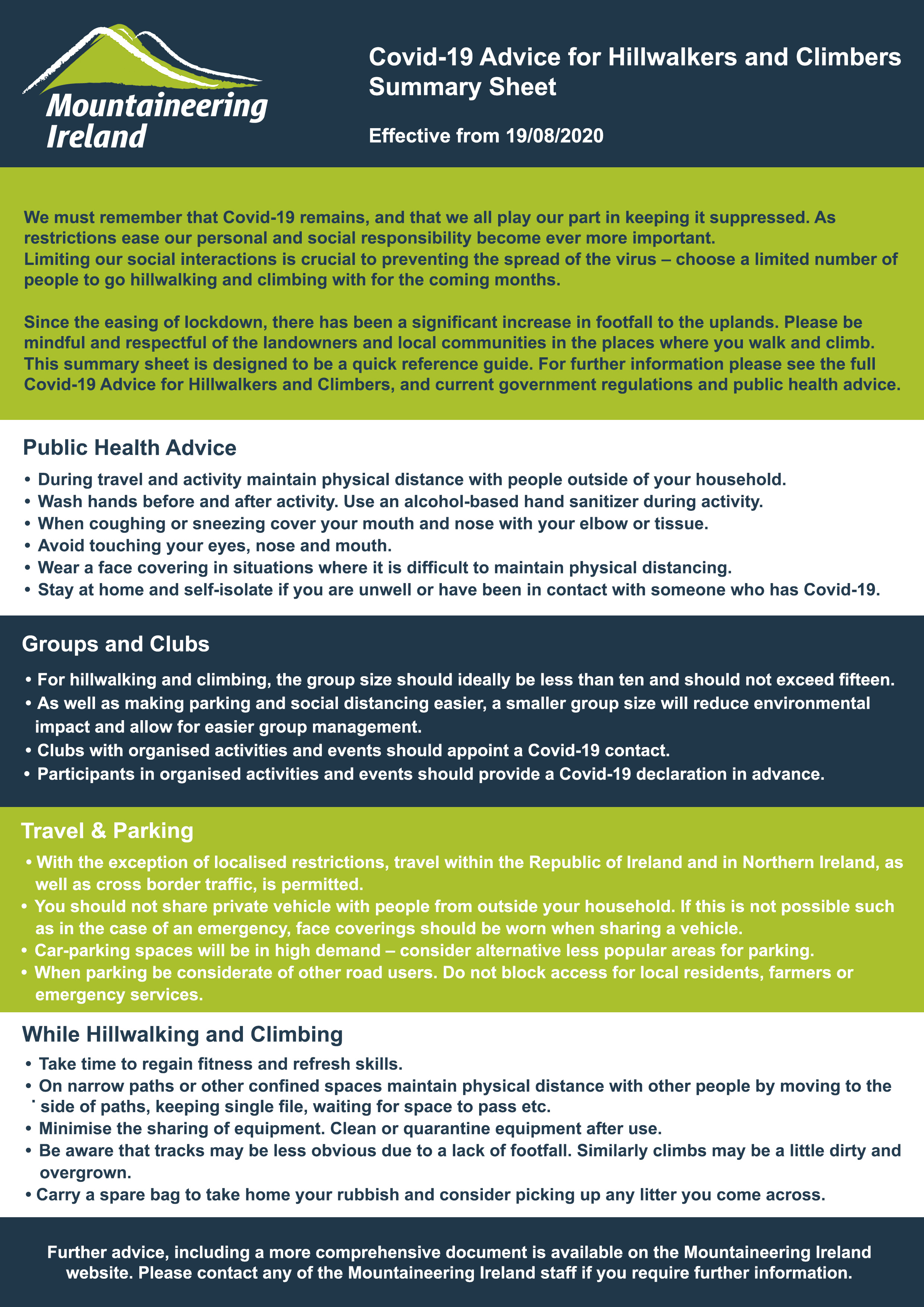 COVID-19 - Summary sheet